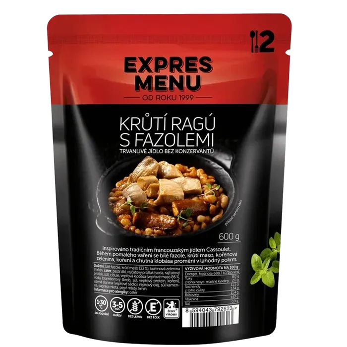Expres Menu Krůtí ragú s fazolemi 600 g (2 porce)